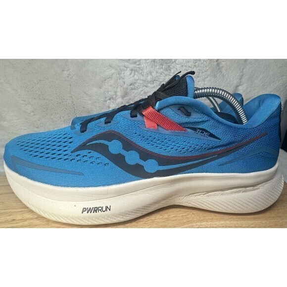 SAUCONY Ride 15 Men's Running Shoes S20729-31 OCEAN/BLACK size‎ 9.5 - Picture 1 of 9